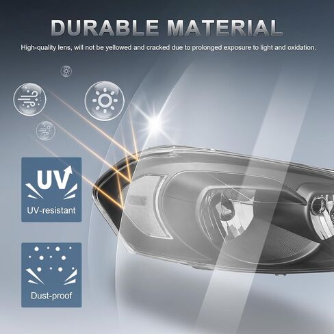 مجموعة المصابيح الأمامية متوافقة مع 2006-2013 Chevy Impala متوافقة مع 2014-2016 شيفروليه إمبالا المحدودة 2006 2007 مصباح أمامي مونتي كارلو مع لمبات غطاء أسود/عدسة شفافة/زاوية كهرمانية in Kuwait