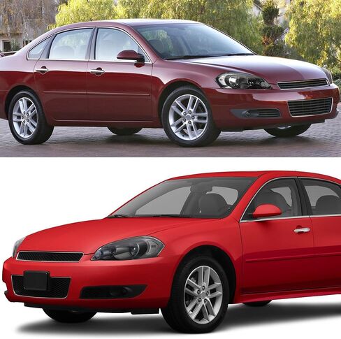 مجموعة المصابيح الأمامية متوافقة مع 2006-2013 Chevy Impala متوافقة مع 2014-2016 شيفروليه إمبالا المحدودة 2006 2007 مصباح أمامي مونتي كارلو مع لمبات غطاء أسود/عدسة شفافة/زاوية كهرمانية in Kuwait