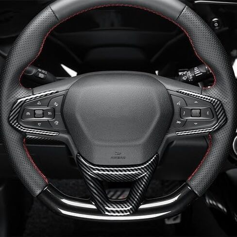 YOUTOOCAR D-Shape Carbon Fiber Style Steering Wheel Cover Trim Compatible with Chevrolet Trax 2024-2025 Chevy Trailblazer 2020-2023 Accessories in Saudi Arabia