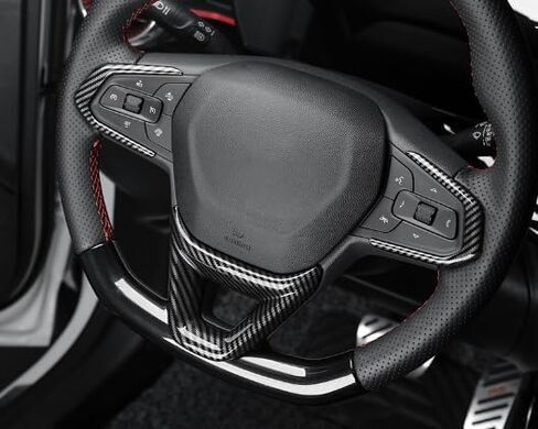 YOUTOOCAR D-Shape Carbon Fiber Style Steering Wheel Cover Trim Compatible with Chevrolet Trax 2024-2025 Chevy Trailblazer 2020-2023 Accessories in Saudi Arabia
