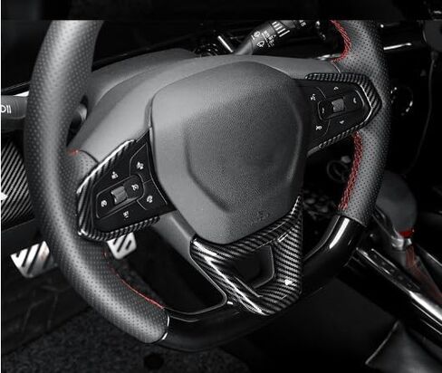 YOUTOOCAR D-Shape Carbon Fiber Style Steering Wheel Cover Trim Compatible with Chevrolet Trax 2024-2025 Chevy Trailblazer 2020-2023 Accessories in Saudi Arabia