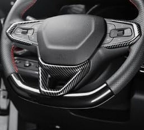 YOUTOOCAR D-Shape Carbon Fiber Style Steering Wheel Cover Trim Compatible with Chevrolet Trax 2024-2025 Chevy Trailblazer 2020-2023 Accessories in Saudi Arabia