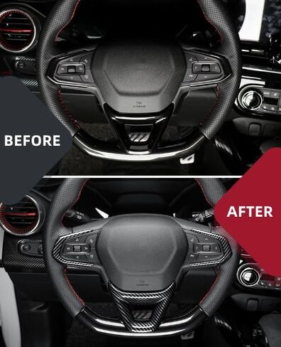 YOUTOOCAR D-Shape Carbon Fiber Style Steering Wheel Cover Trim Compatible with Chevrolet Trax 2024-2025 Chevy Trailblazer 2020-2023 Accessories in Saudi Arabia