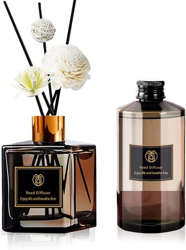 Reed Diffuser Set Fragrance Scent Aroma Perfume Oils Refill Rattan Ticks Air Freshener Aromatherapy for Room House Kitchen Bedroom Bathroom Office Hotel Decor Gift（Early Morning） in Saudi Arabia