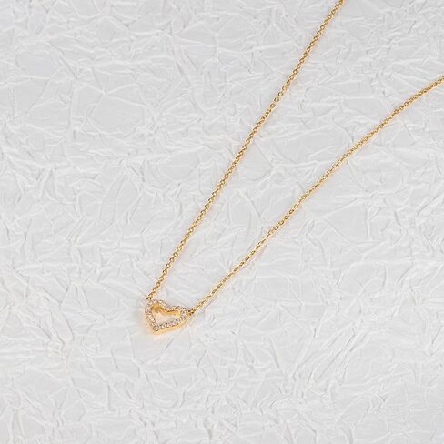 VRIUA Diamond Necklaces for Women, Dainty Gold/Silver Necklace 14K Gold/White Gold Plated Layered Necklace Simple Diamond Gold Necklace for Women Trendy Jewelry in Kuwait