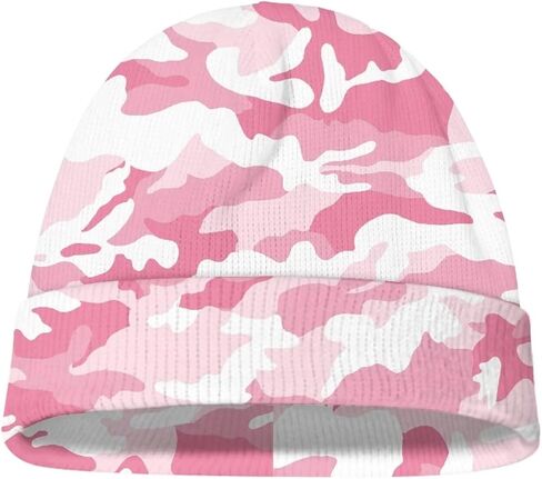 Modysero Comfy Soft Unisex Knitted Slouchy Beanie Hats for School Hiking Camping Dancing Work Camo Beanie in Saudi Arabia
