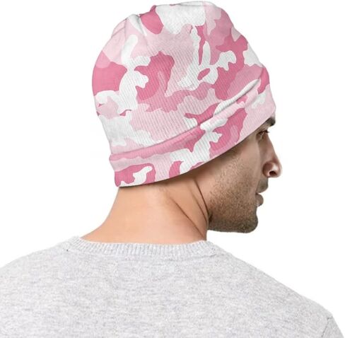 Modysero Comfy Soft Unisex Knitted Slouchy Beanie Hats for School Hiking Camping Dancing Work Camo Beanie in Saudi Arabia