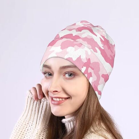 Modysero Comfy Soft Unisex Knitted Slouchy Beanie Hats for School Hiking Camping Dancing Work Camo Beanie in Saudi Arabia