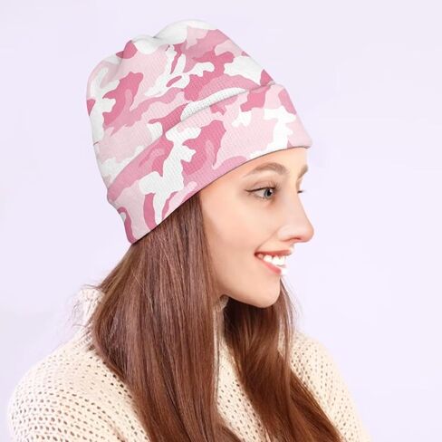 Modysero Comfy Soft Unisex Knitted Slouchy Beanie Hats for School Hiking Camping Dancing Work Camo Beanie in Saudi Arabia