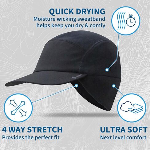 TrailHeads Ponytail Hat, Fleece Beanie for Women - Winter Hat with Visor - Warm Hats for Women, Running Hat, Winter Golf in Kuwait