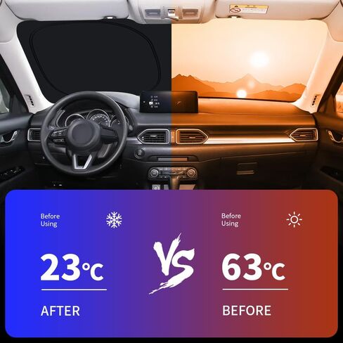 سيارة الشمس الظل لمازدا CX-5 CX5 2017 2018 2019 2020 2021 2022 2023 2024 اكسسوارات السيارات الداخلية طوي مظلة الزجاج الأمامي قناع طوي برودة حامي غطاء النوافذ الأمامية درع in Kuwait