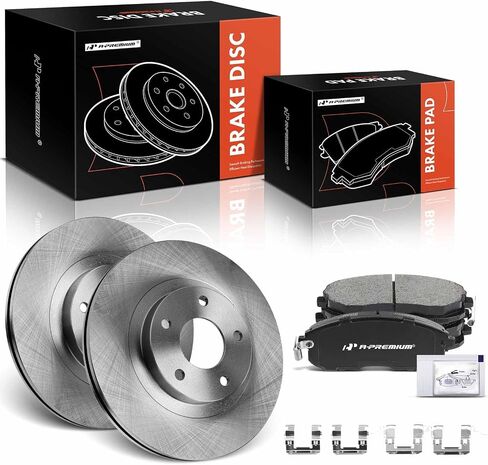 A-Premium 11.65 inch (295.9mm) Front Vented Disc Brake Rotors + Ceramic Pads Kit Compatible with Select Nissan, Infiniti Models - Altima 2002-2006, Maxima 2002-2003, I35 2002-2004, 6-PC Set in Saudi Arabia
