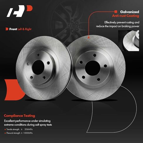 A-Premium 11.65 inch (295.9mm) Front Vented Disc Brake Rotors + Ceramic Pads Kit Compatible with Select Nissan, Infiniti Models - Altima 2002-2006, Maxima 2002-2003, I35 2002-2004, 6-PC Set in Saudi Arabia
