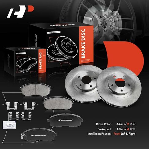 A-Premium 11.65 inch (295.9mm) Front Vented Disc Brake Rotors + Ceramic Pads Kit Compatible with Select Nissan, Infiniti Models - Altima 2002-2006, Maxima 2002-2003, I35 2002-2004, 6-PC Set in Saudi Arabia