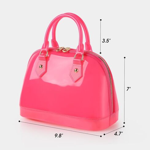 Jelly Crossbody Purse Shoulder Bag, Candy Color Tote Satchel Top-Handle Handbags for Women in Kuwait