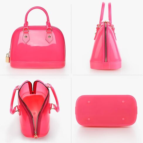 Jelly Crossbody Purse Shoulder Bag, Candy Color Tote Satchel Top-Handle Handbags for Women in Kuwait