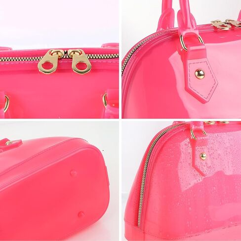 Jelly Crossbody Purse Shoulder Bag, Candy Color Tote Satchel Top-Handle Handbags for Women in Kuwait