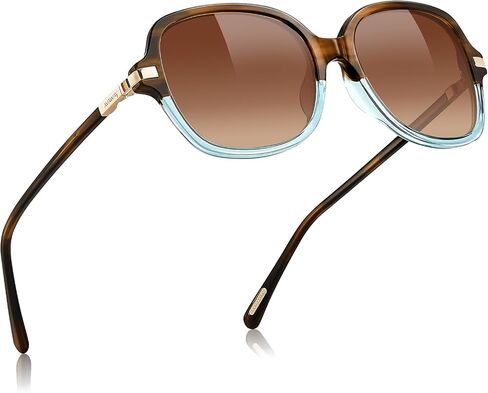 AVAWAY Polarized Sunglasses for Womens Square Oversized UV Protection Acetate Frame Retro Trendy Sun Shades in Kuwait