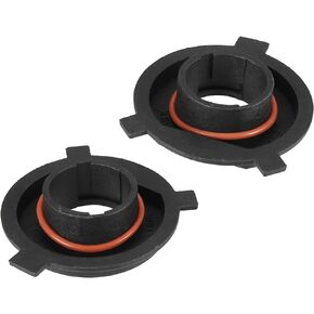 X AUTOHAUX 2pcs H4 LED Headlight Adapter Base Bulb Sockets Retainer Holder Universal for Car Black