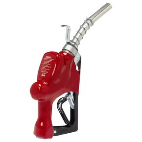 Husky 045704N-02 New 1GS Unleaded Nozzle with 3-Notch Hold Open Clip, Full Grip Guard, Red Hand Guard and Hanging Hook, Red, Made in USA