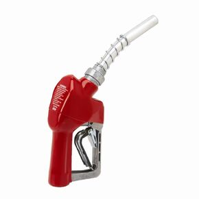 Husky 159404N-02 New X Unleaded Nozzle with Three Notch Hold Open Clip and Full Grip Guard, Red, Made in USA