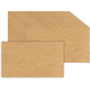 4 x 6 Blank Kraft Cards (Set of 100) - Thick, Heavy Card Stock for Post Cards, Photo Paper Invitations, Greeting, Note, Thank You, Index Cards - Plain for Writing, Stamping, Printing, Art, DIY Making