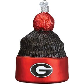 Old World Christmas Ornaments: University of Georgia Bulldogs Glass Blown Ornaments for Christmas Tree, Beanie