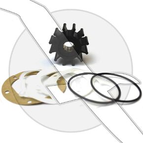 Water Pump Impeller for Johnson 09-1027B, Volvo Penta 3.0, 4.3, 5.0, 5.7 V6 V8 engines Jabsco 1210-0001 Sierra 18-3081 18-3277 3862281 21213660 21951346 OMC