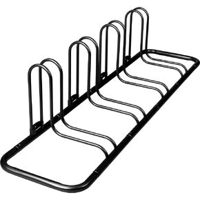 Retrospec Stash Rack 2, 4 & 5 Bike Floor Stand Bicycle Storage Organizer for Mountain Bike, Road Bike, Weather Resistant Fine Powder Steel Coating Fits Wheels up to 3"