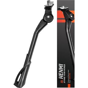 HENMI Bike Kickstand for Adult Bikes, Adjustable Bicycle Kickstand for Most 24"-29", Non-Slip Sole, Aluminum Alloy Material, Bicycle Kickstand for Mountain Bike/Trek Bike