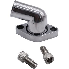 15°Swivel Water Neck Fits SBC BBC Polished Aluminum Black