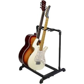 AZOR Multi Guitar Stand Folding 5 Holder Guitar Rack for Acoustic, Electric, and Bass Guitars - Soft Cushioning Sponge Protects Your Instruments - Durable and Stylish Design