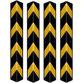 Garage Wall Guards Edge Rubber Protector Wall Corner Bumper Guards for Parking Protect Car Corner Guards Bumpers Pole (Color : 1, Size : 4pcs)
