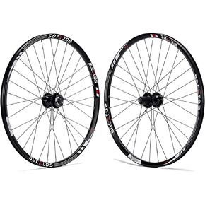 BUCKLOS Mountain Bike Wheelset 26/27.5/29 Inch, Aluminum Alloy Rim 32H Disc Brake MTB Wheelset, Quick Release Front Rear Wheels Black Bike Wheels, Fit 8-10 Speed Cassette Bicycle Wheelset