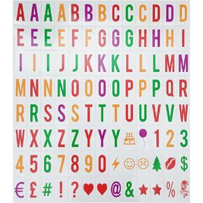Extra Letters Number Symbols 104Pcs Colorful Compatible A4 Cinematic Message Letterbox NXTC Plastic Cinema Sign
