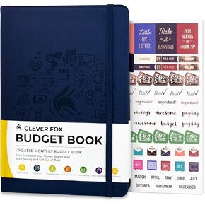 Clever Fox Budget Book – Financial Planner Organizer & Expense Tracker. Money Planner Account Notebook for Monthly Budgeting. Compact (Peach Pink)
