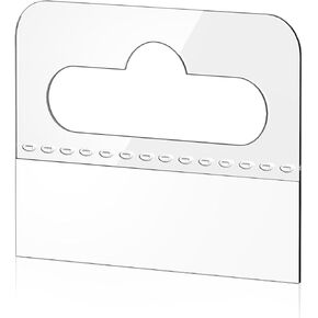 Hang Tabs, 200 Pcs Clear Sticky Hanging Tabs Slot Hole Self Adhesive Plastic Hang Tags for Hanging Retail Display, 4.5 * 3.5cm