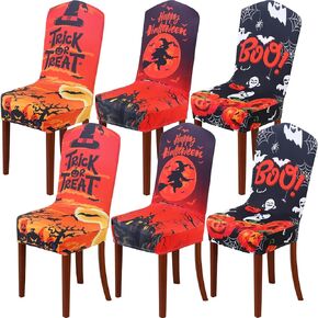 Hosuly 6 Pcs Easter Chair Covers Easter Print Bunny Egg Flower Removable Seat Covers for Home Easter Spring Restaurant Decor or Hotel Restaurant Easter Party Banquet