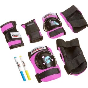 Wipeout Dry Erase Kids Pad Set with Knee Pads, Elbow Pads, and Wristguards