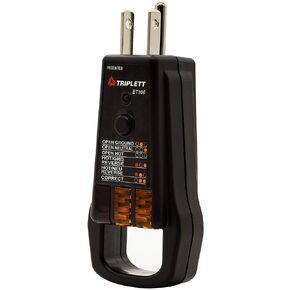 Triplett ET100 GFCI Outlet/Receptacle Tester with 5 Visual Indicators