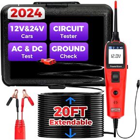2024 Autel Powerscan Ps100 Electrical System Tester Ps 100 Circuit Tester with 20ft Cable, Built-in Circuit Breaker, Easy to Read AC/DC Current Resistance, Test Continuity/Probe/Sensor