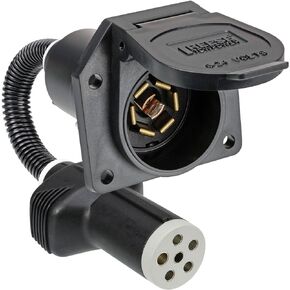 Reese Towpower 8536200 6-Pin to 7-Blade Trailer Adapter with Center Pin Brake, 1 Pack