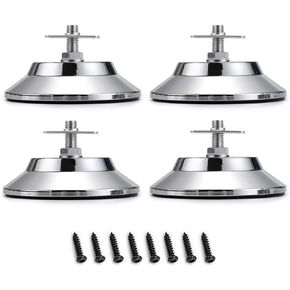 OwnMy 4 PCS Billiard/Pool Table Leg Levelers, Leveling Risers for Football/Soccer Table, Ping Pong Table, Air Hockey Table, 5 Inch Metal Game Table Leg Levelers Heavy Duty Leveling Feets