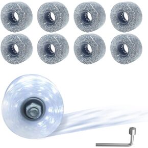 TUCANA 8 Pack Luminous Roller Skate Wheels (32 X 58 mm) for Indoor or Outdoor Double Row Skating, TPU Roller Skating Replacement Accessories (gold)