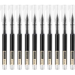 WRITECH Rolling Ball Pens Quick Dry Ink 0.5 mm Extra Fine Point Pens 10 Pcs Liquid Ink Pen Rollerball Pens Vintage Color