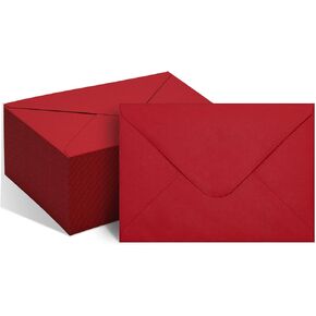 50 Packs of A7 Envelopes for Invitation, Black 5x7 Envelopes with V Flap, Great for Graduation, Invitation, Baby Shower, Wedding and RSVP Cards (Black)