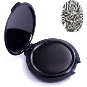 1Pack Black Fingerprint Ink Pad, Thumbprint Ink Pad Ink Pad Stamp Pad for Notary Supplies IdentificationSecurity ID Fingerprint Cards Law Enforcement Fingerprint Kit,Stamps and Stamp Supplies