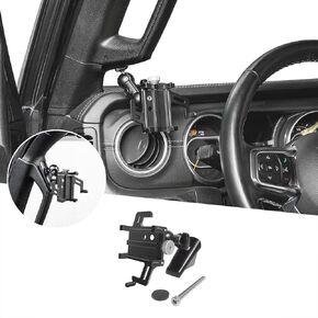 Hoolcar Grab Handle Cell Phone Holder Adjustable Anti-Shake Stabilizer Phone Mount for 2018-2021 Jeep Wrangler JL JLU & Gladiator JT