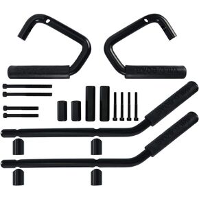 Front and Rear Grab Handles Kit Grab Bars Compatible for Jeep Wrangler JK 2DR/4DR 2007-2017