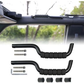 Bronco Front & Rear Roll Bar Grab Handles Compatible with 2023 2024 New Ford Bronco 2021 2022 4 Door, Aluminum Alloy Grip Handles Bronco Interior Accessories, 4 Pack(Not Fit Bronco Sport)